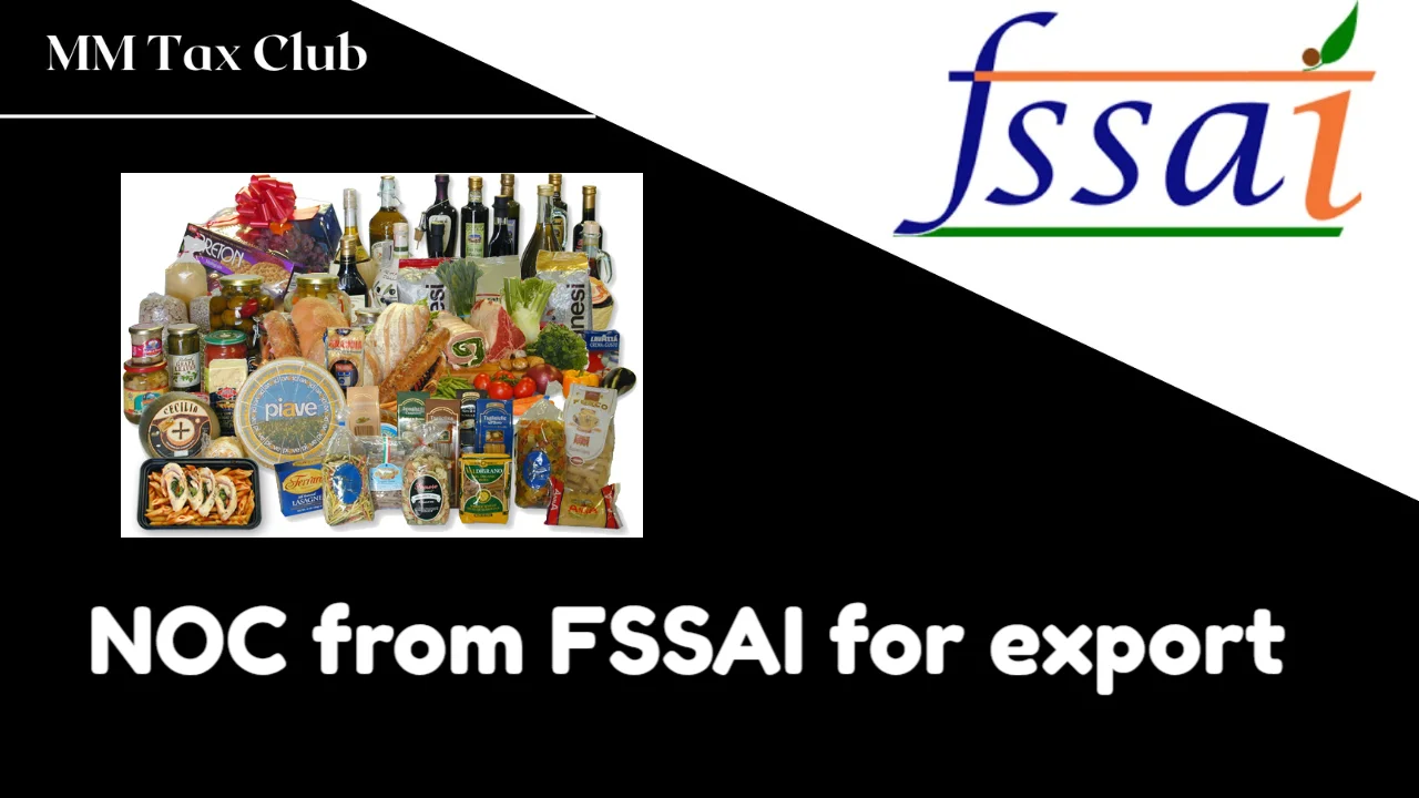 NOC from FSSAI for export